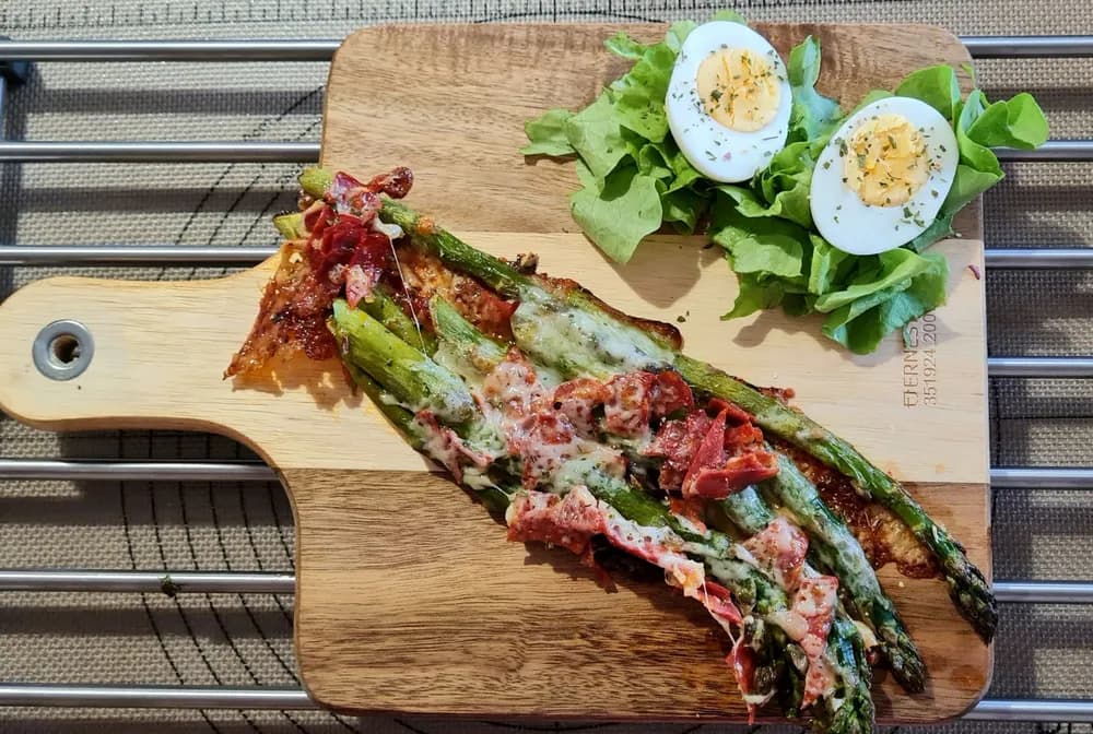 Image Asperges Vertes Gratinées à la Plancha