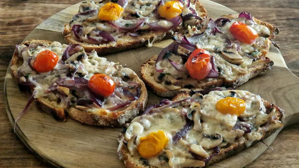 Image Bruschetta Champignons Parmesan