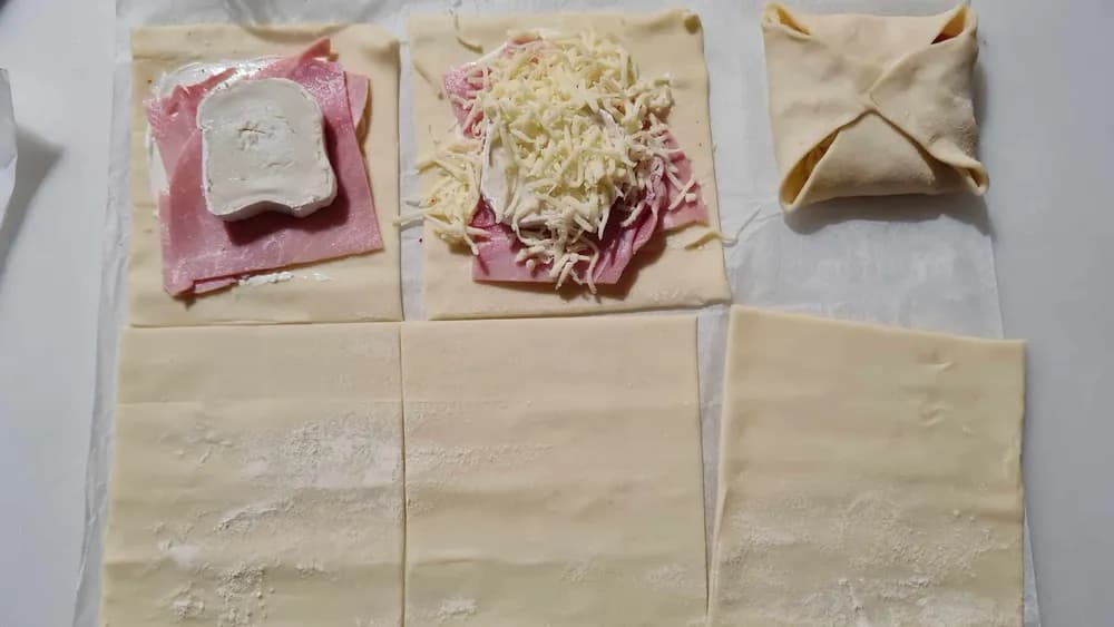 Image Carrés Feuilletés Jambon Chèvre 10