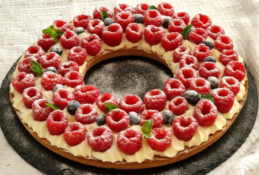 Image Couronne à la Framboise et Crème Danette