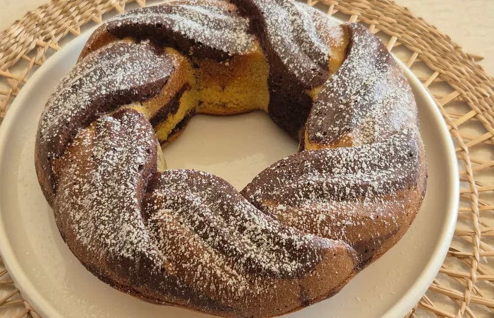 Image Couronne Marbrée au Chocolat