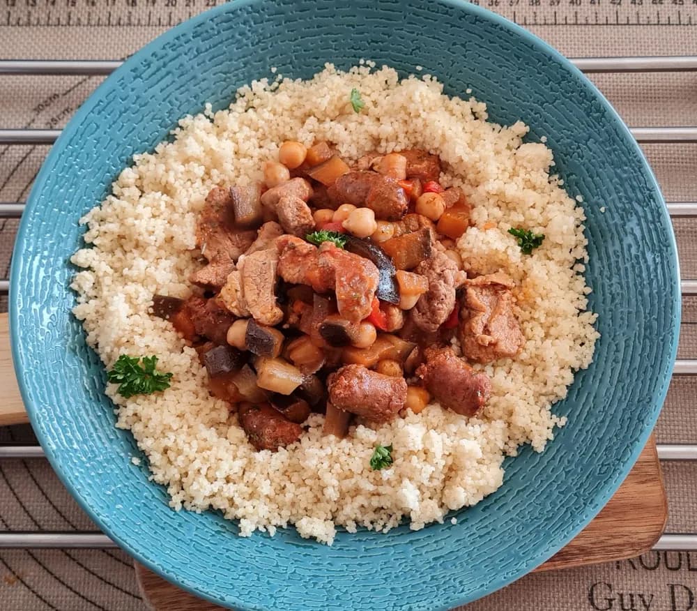 Image Couscous Rapide Merguez Agneau Légumes