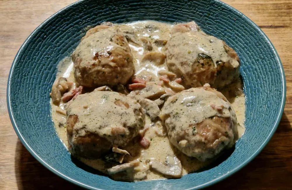 Image Crépinettes à la Crème et aux Champignons