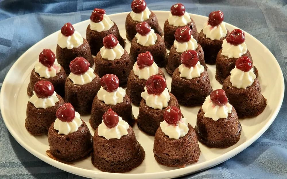 Image Cup Cake Façon Forêt Noire