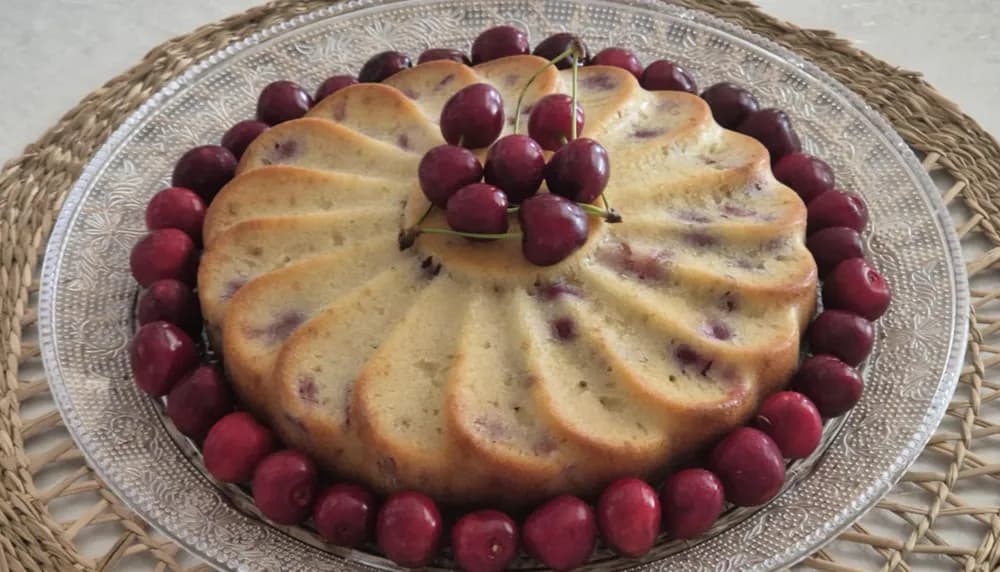 Image Gâteau Madeleine aux Cerises