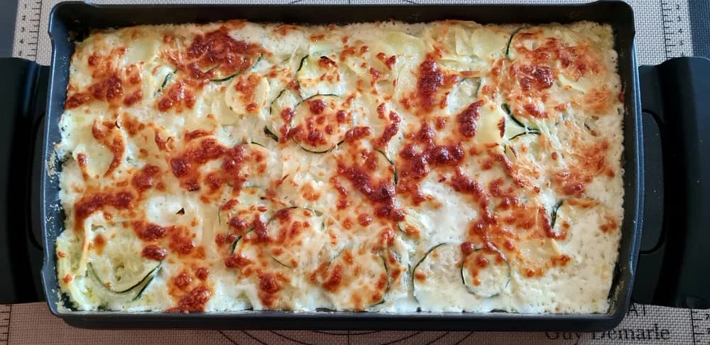 Image Gratin de Courgettes Pommes de Terre Mozzarella