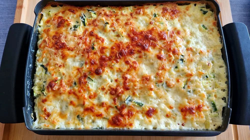 Image Gratin de Courgettes Riz Mozzarella