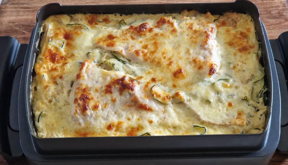 Image principale Gratin Filet de Merlan Champignons Courgettes