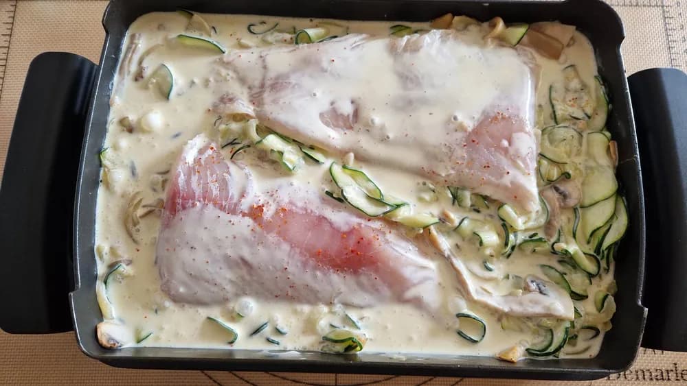 Image Gratin Filet de Merlan Champignons Courgettes 16