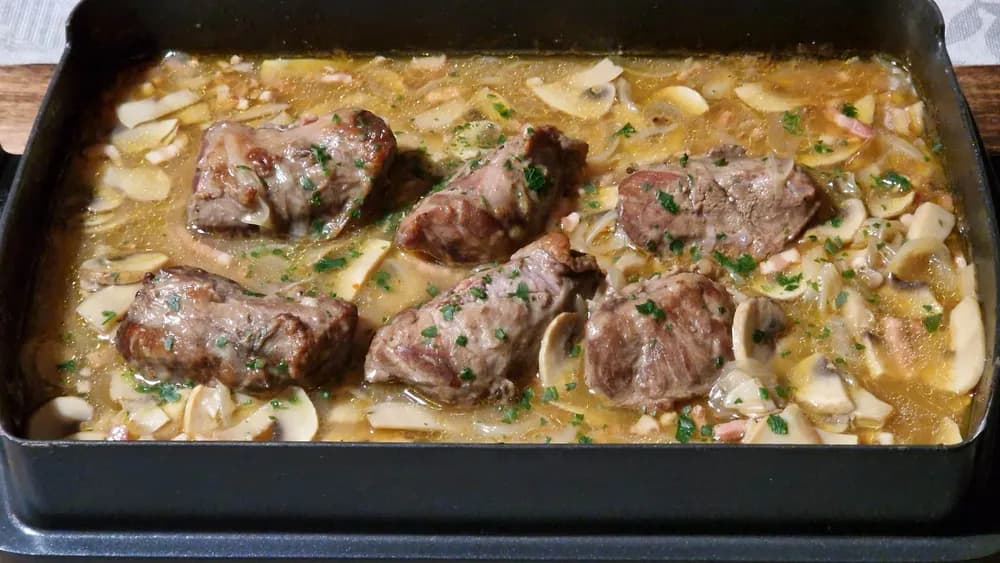 Image Joues de Porc Lardons Champignons