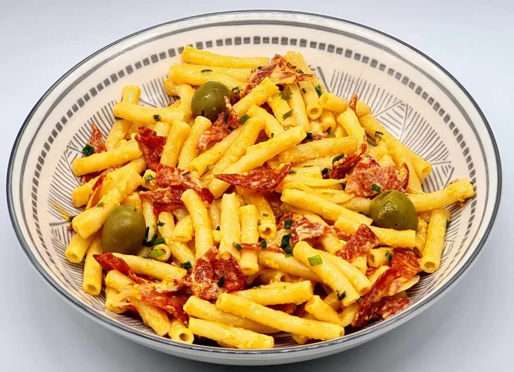 Image Macaronis au Chorizo et Parmesan