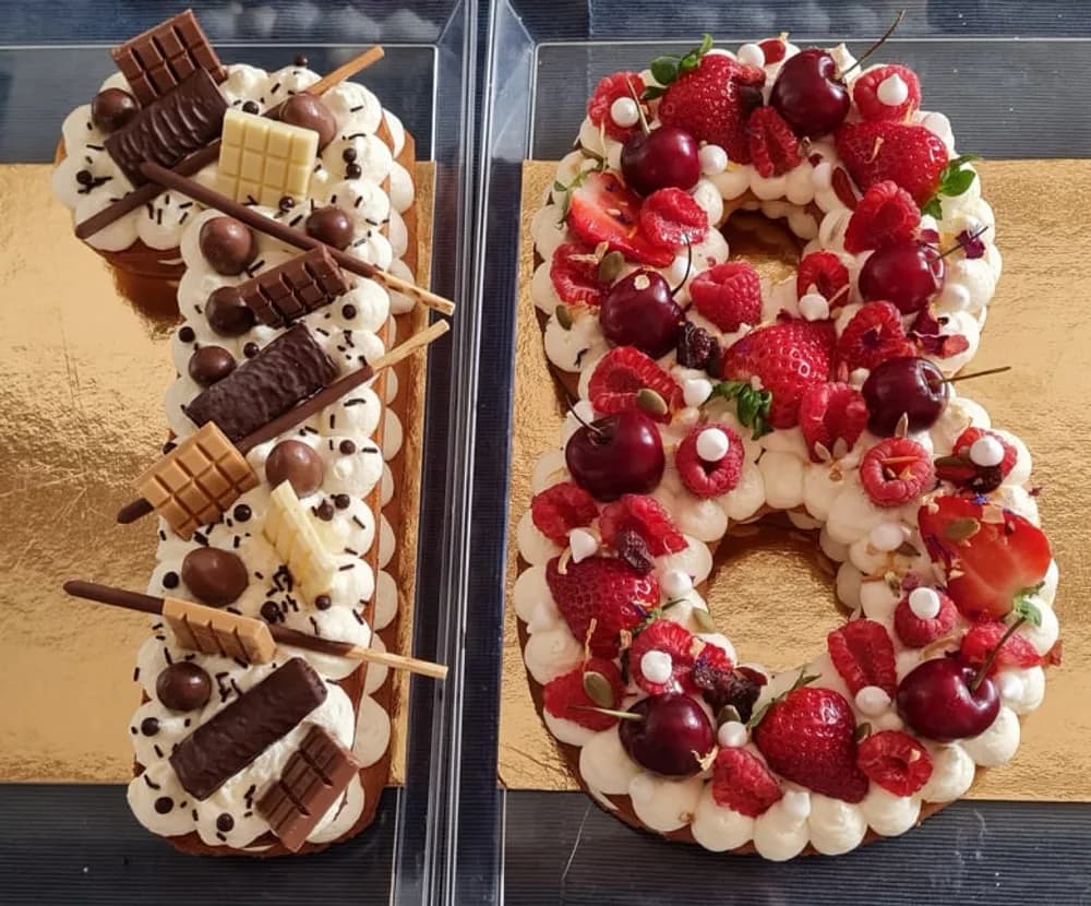 Image Number Cake aux Fruits et au Chocolat