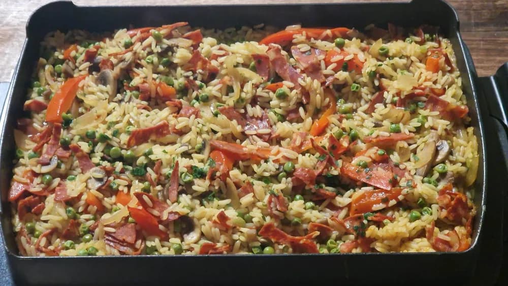Image Poêlée de Riz Chorizo Champignons