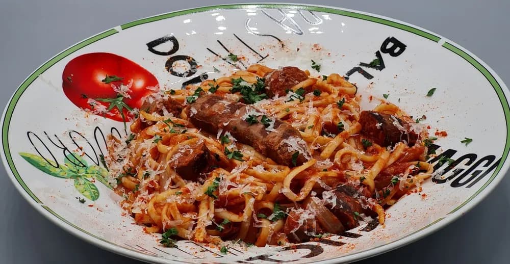 Image Spaghettis Merguez Sauce Tomate