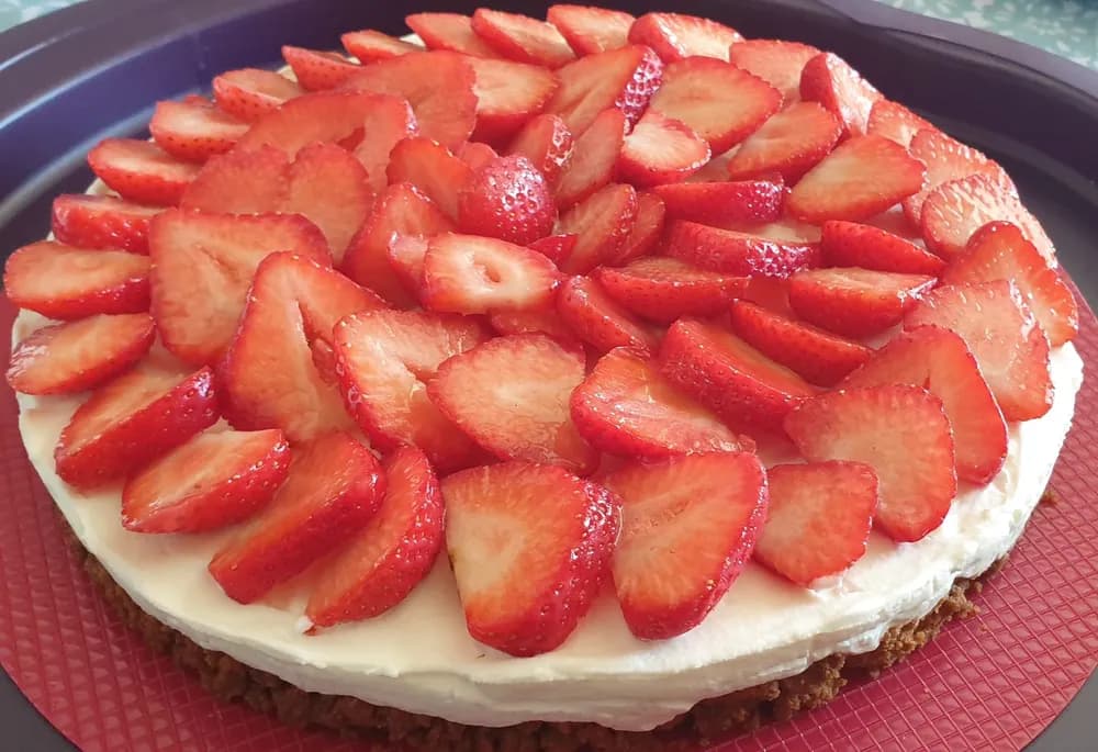 Image Tarte aux Fraises Sans Cuisson