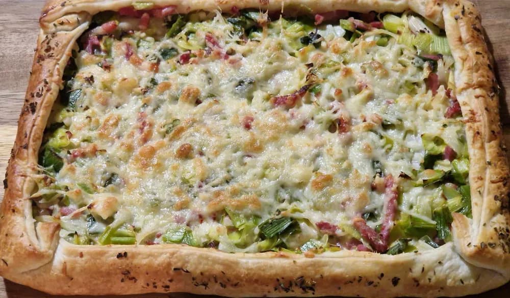 Image Tarte Fine Poireau Lardons