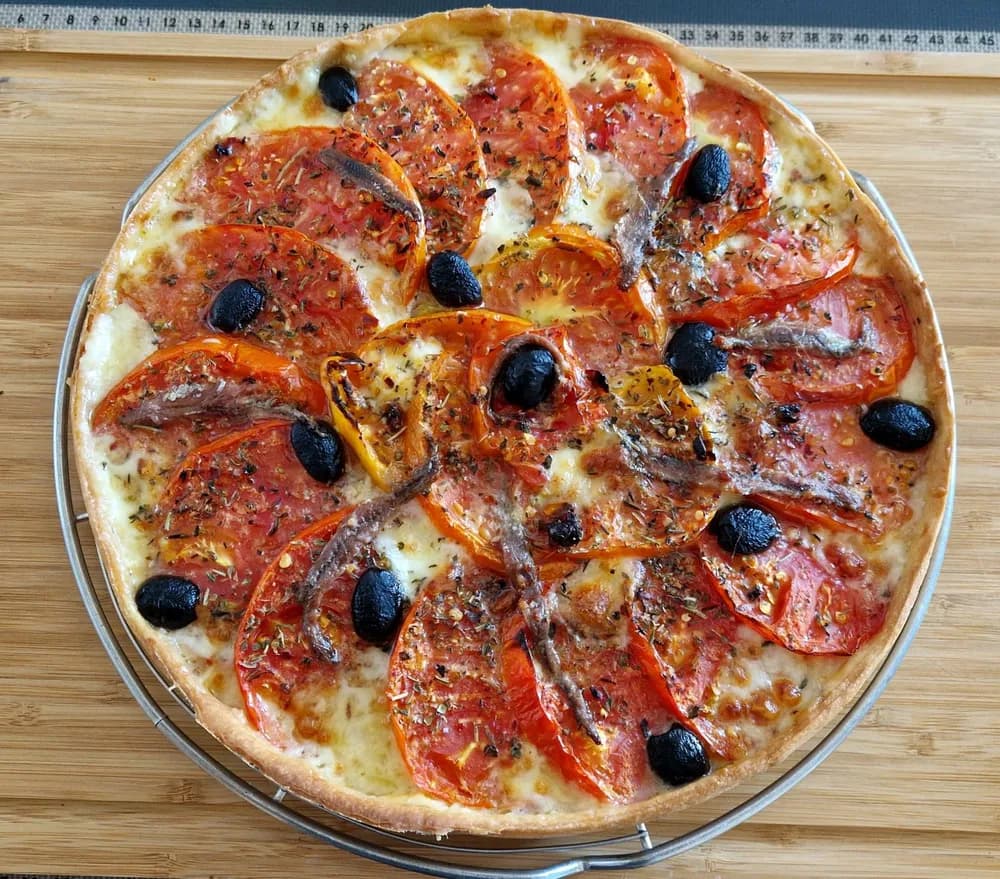 Image Tarte Tomates Mozza Façon Pizza
