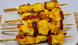 Brochettes-Poulet-Pommes-Terre-Sautées-5 Brochettes-Poulet-Pommes-Terre-Sautees