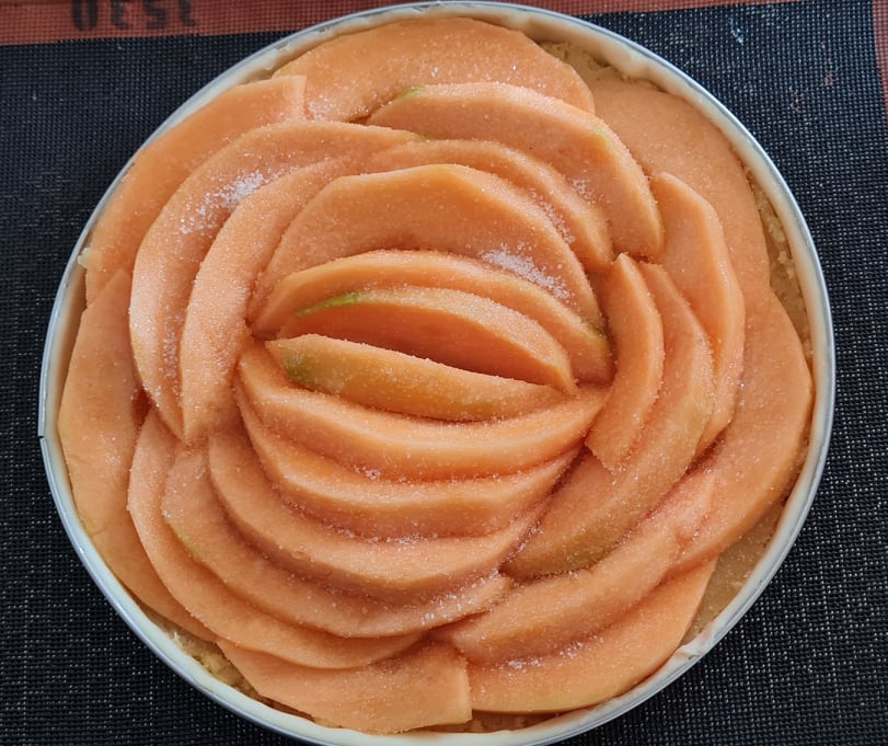 Tarte-Feuillette-Melon-Amandes