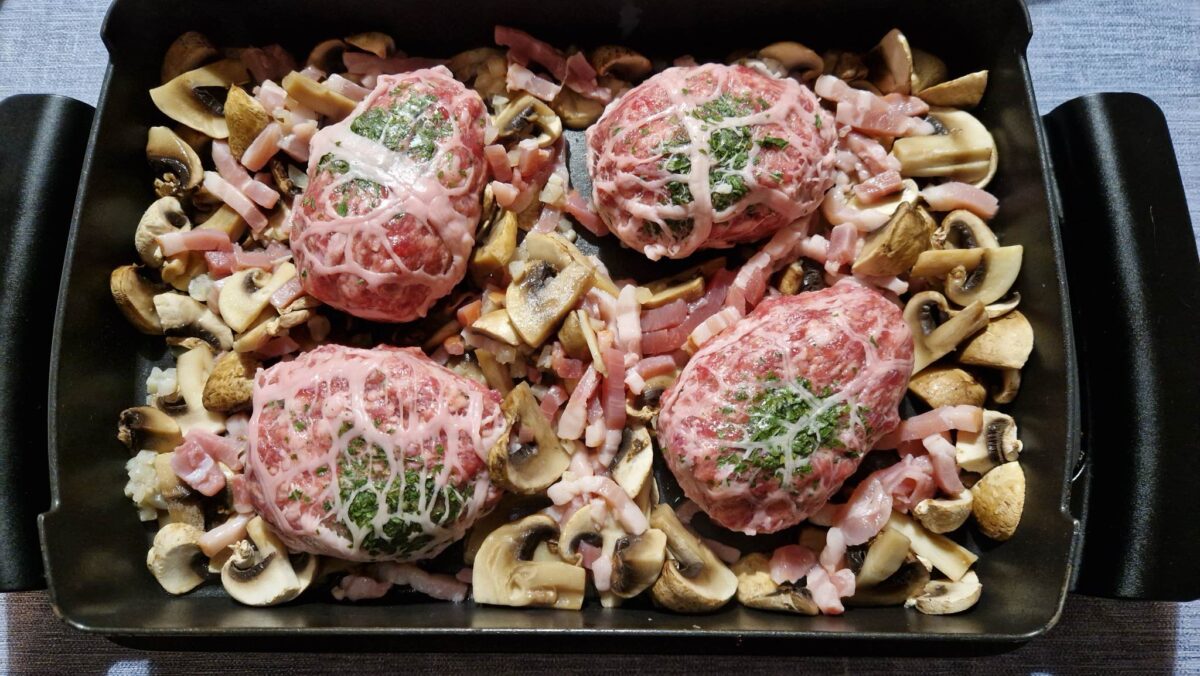 Crépinettes à la Crème et aux Champignons - Tatagateau