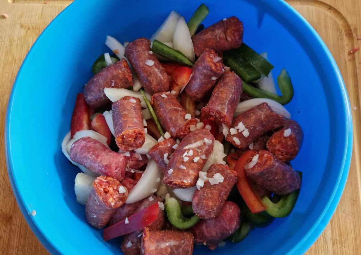 Méli Melo de Merguez Saucisses et Poivrons - Tatagateau