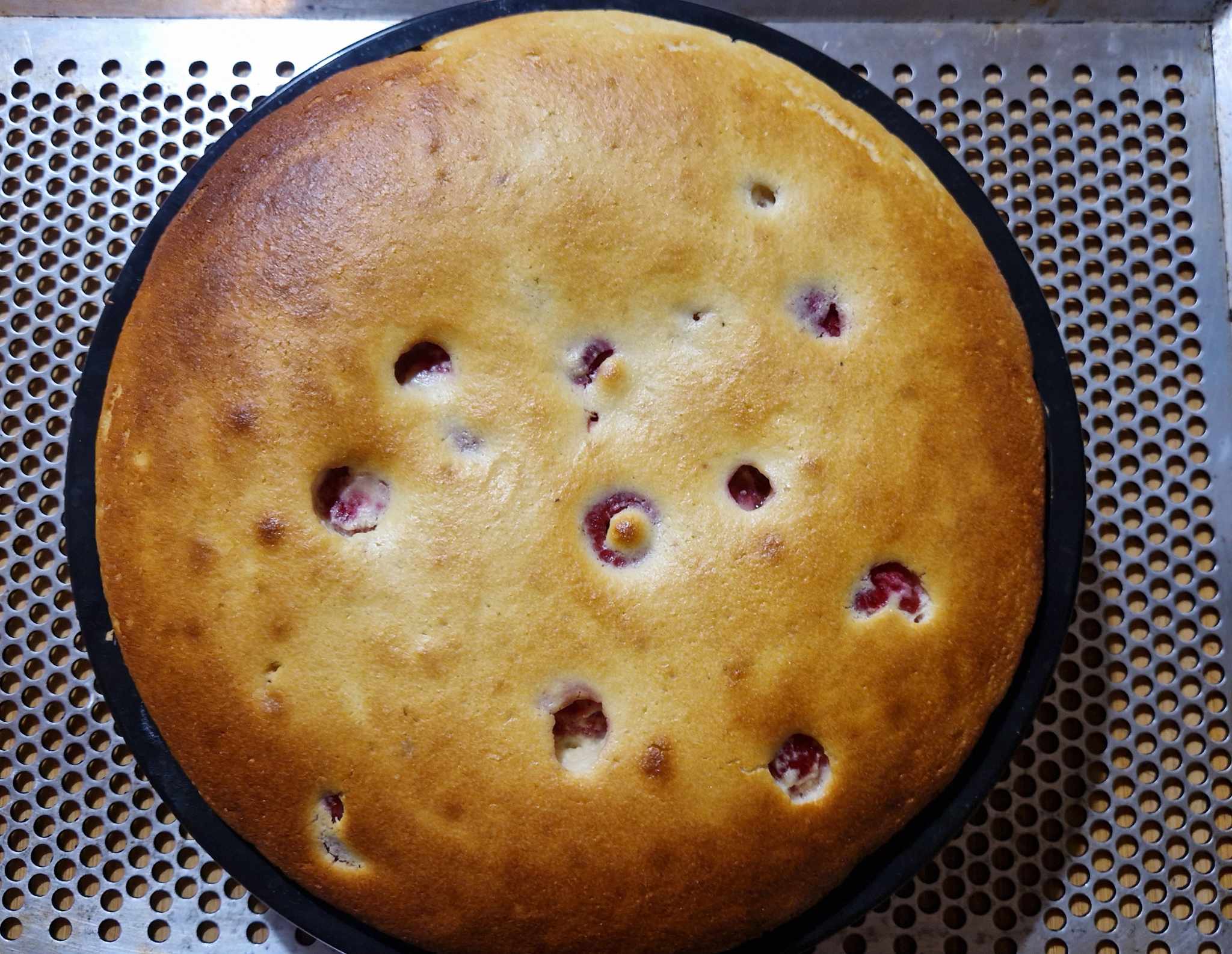 Gateau-Fromage-Blanc-Framboises